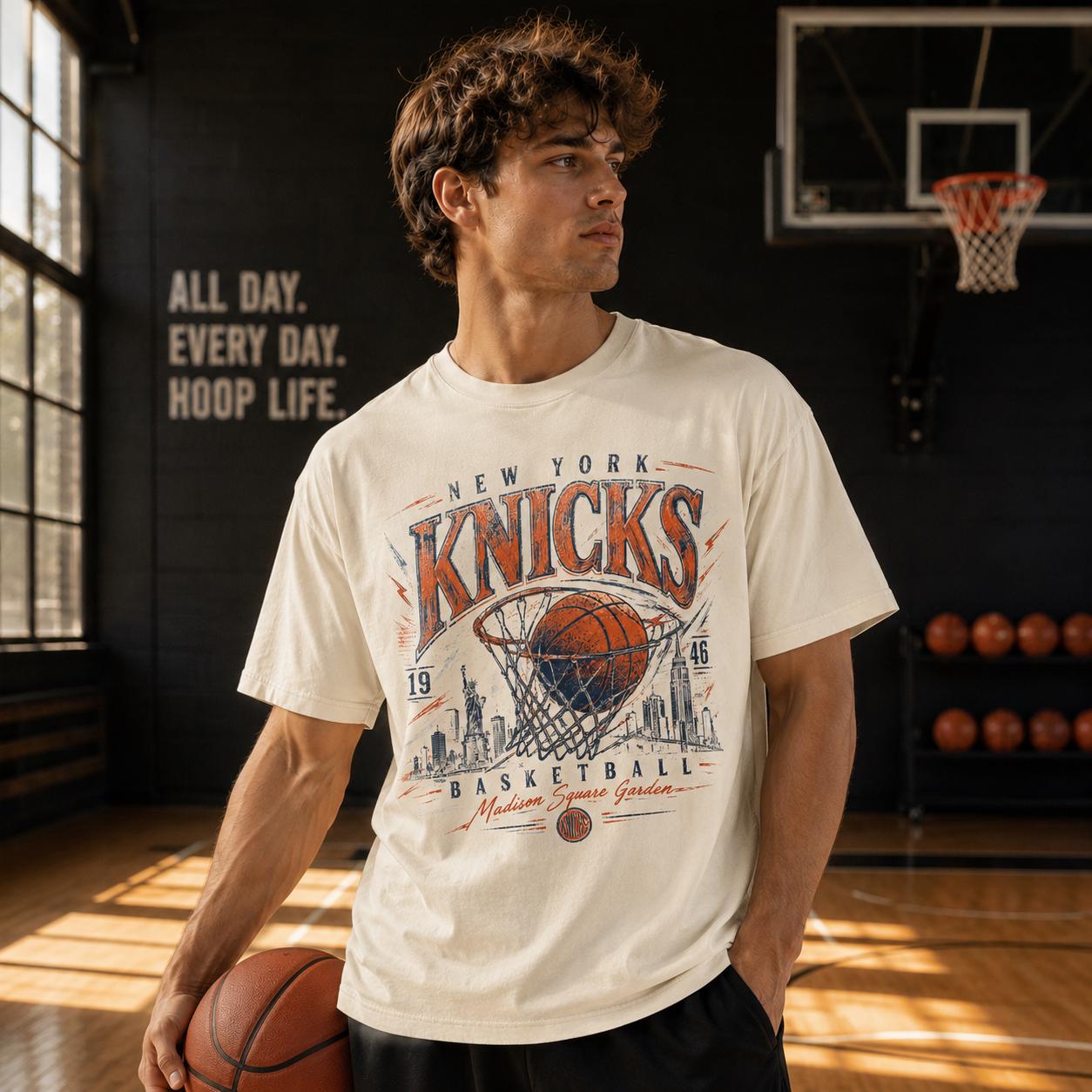 York Knicks Vintage Basketball - Adult & Kids T-Shirts, Sweatshirts & Hoodies apparel design preview 1