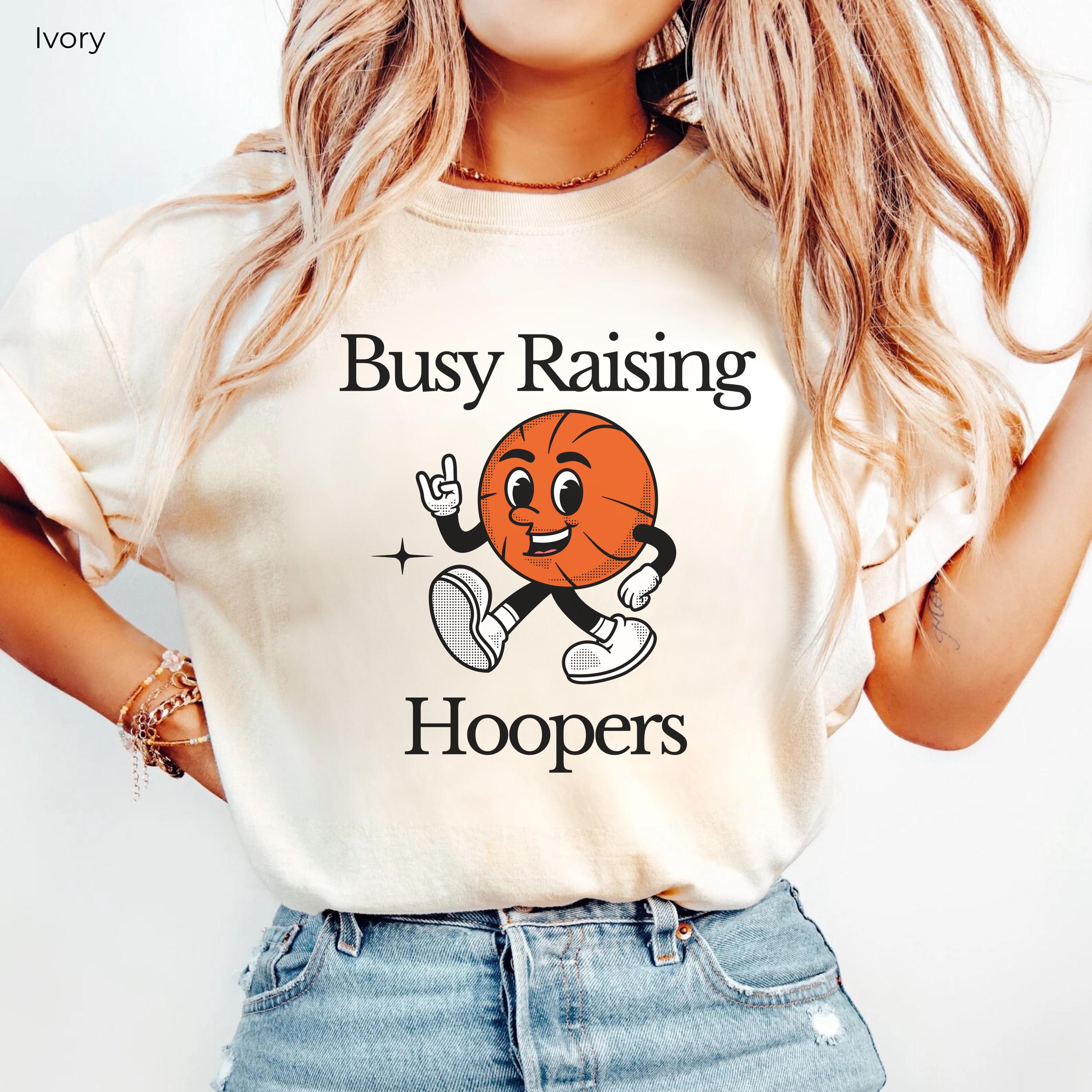 Retro Basketball Mom Dad Family Busy Raising Hoopers - Adult & Kids T-Shirts, Sweatshirts & Hoodies apparel design preview 1