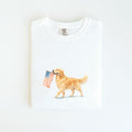 Golden Retriever American Flag Comfort Colors 4th - Adult & Kids T-Shirts, Sweatshirts & Hoodies apparel design preview 1