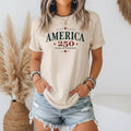 250 Years Freedom Bella Canvas Retro American Flag - Adult & Kids T-Shirts, Sweatshirts & Hoodies apparel design preview 1
