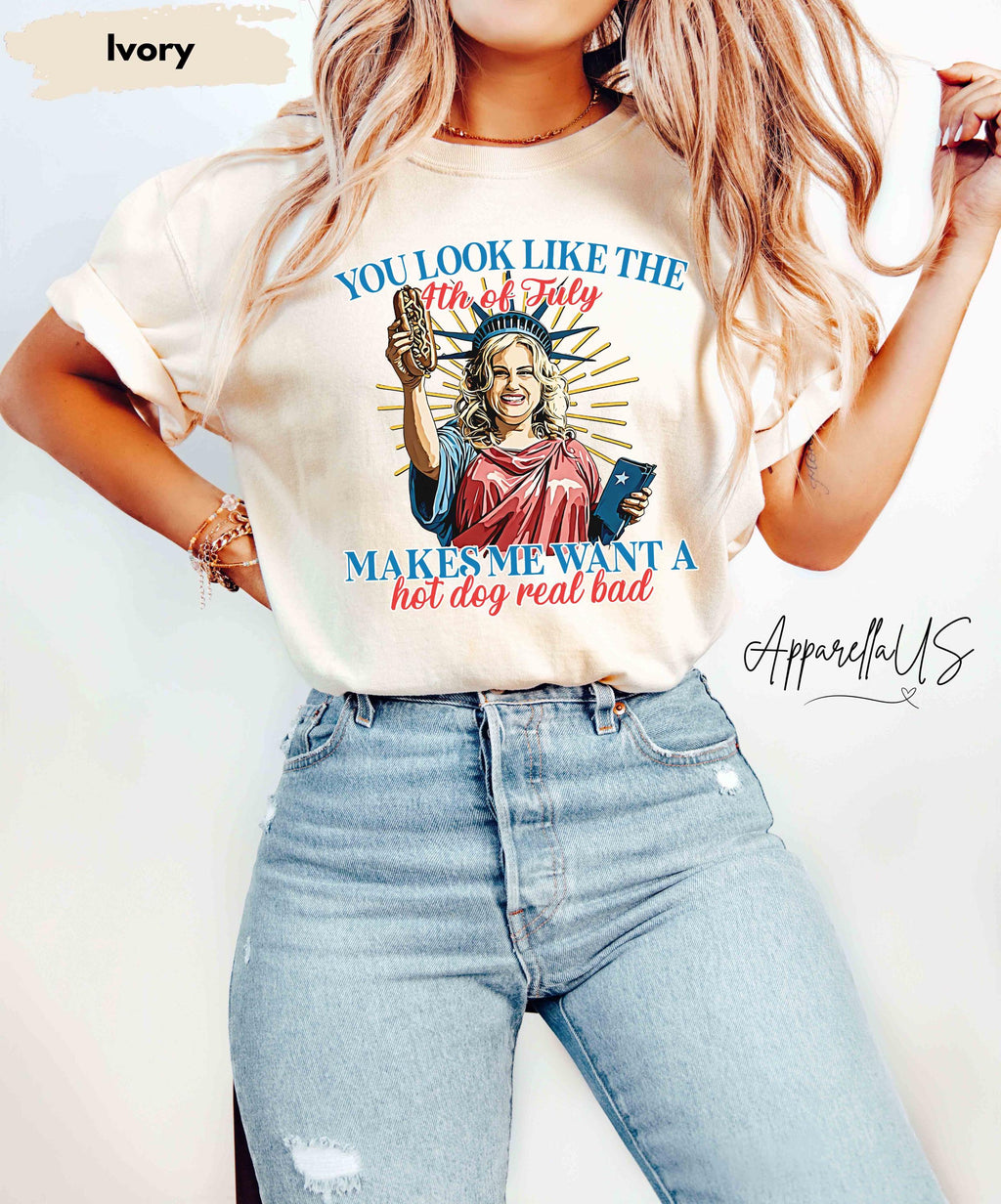 Comfort Colors Like 4th July Makes Want Dog Real Bad - Adult & Kids T-Shirts, Sweatshirts & Hoodies apparel design preview 1