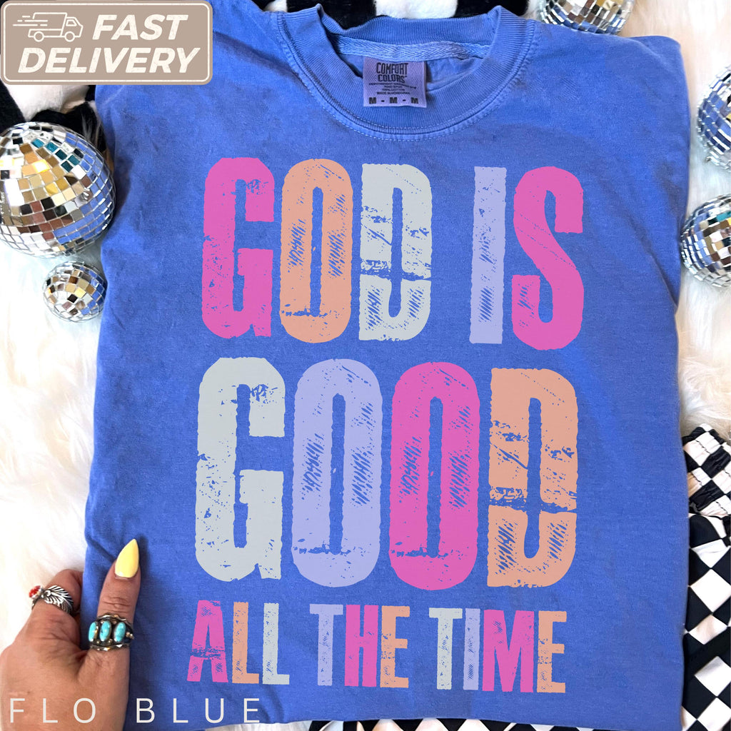 Comfort Color God Good Time Summer Christian Bible - Adult & Kids T-Shirts, Sweatshirts & Hoodies apparel design preview 1