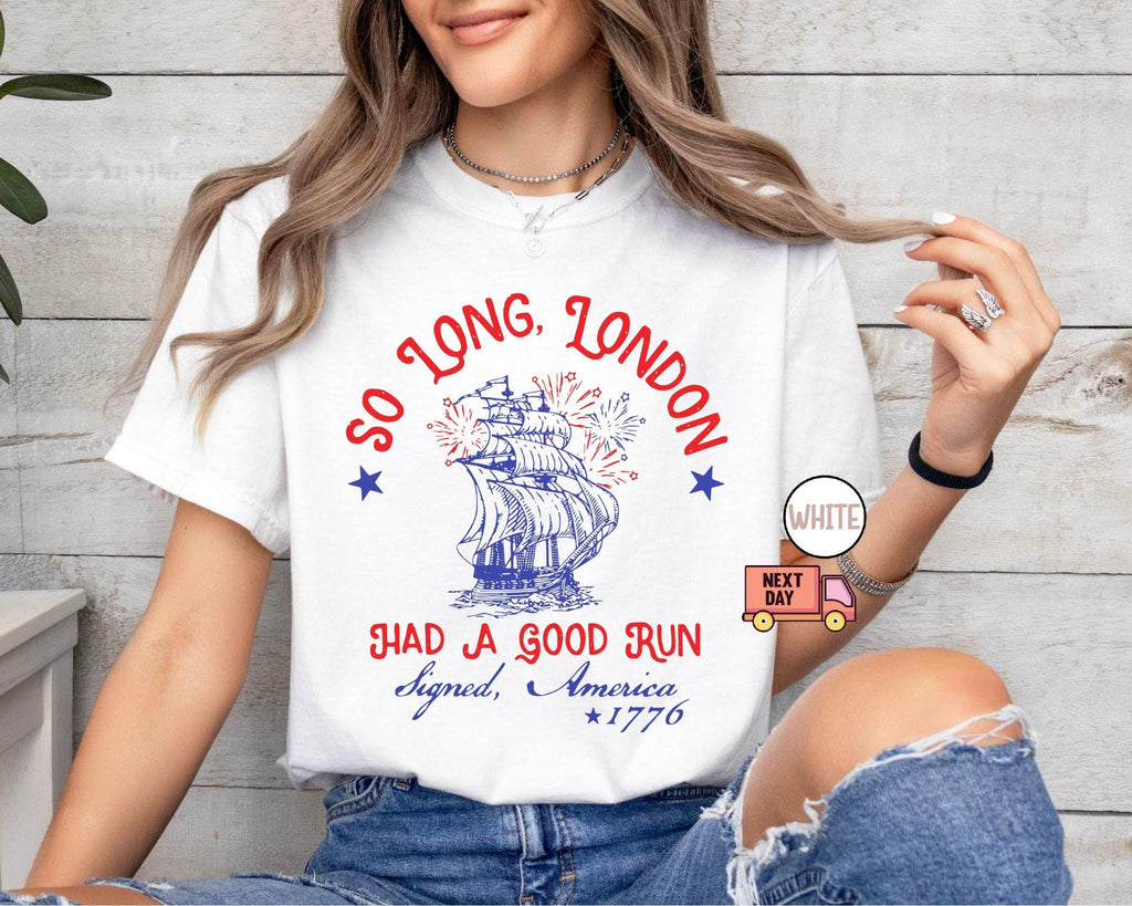 Comfort Colors Long London Good Run 4th July - Adult & Kids T-Shirts, Sweatshirts & Hoodies apparel design preview 1