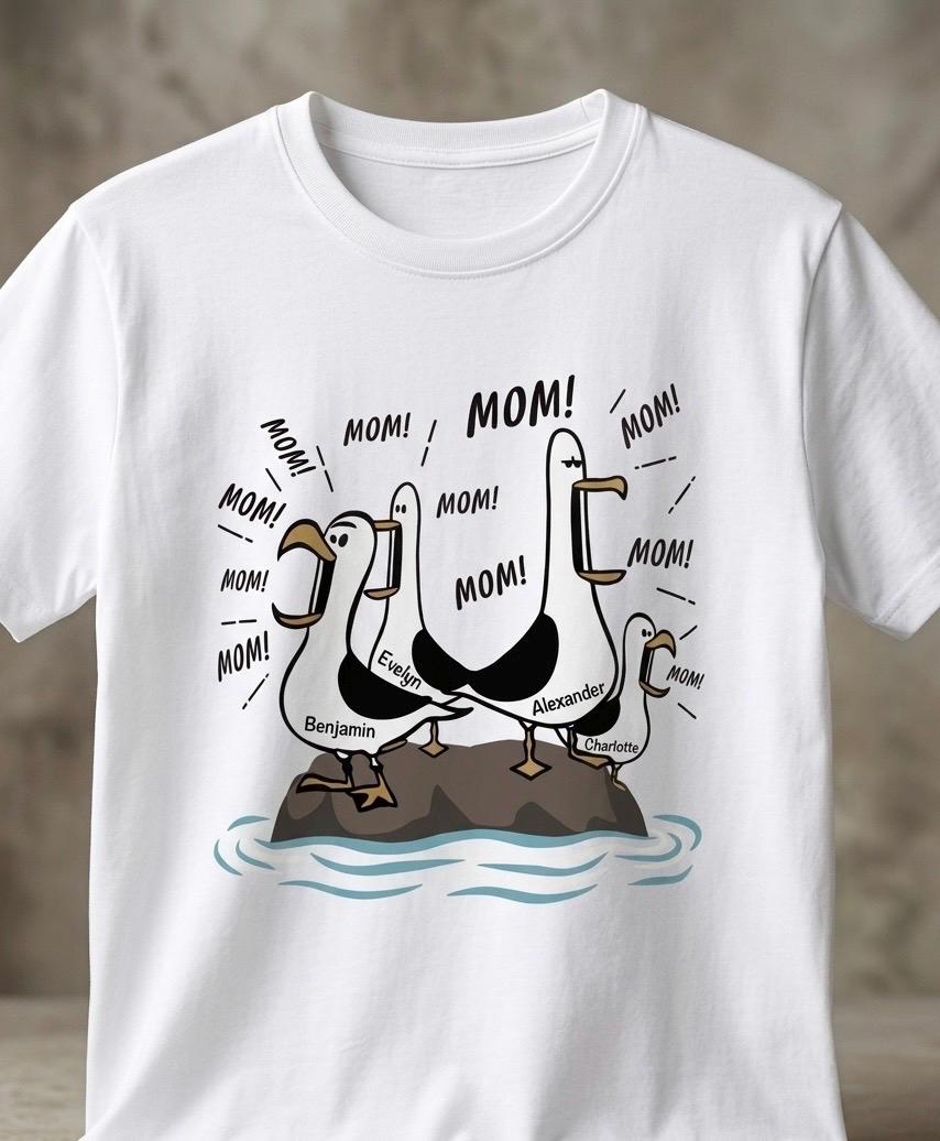 Seagull Mom Island Chaos Expressive Birds - Adult & Kids T-Shirts, Sweatshirts & Hoodies apparel design preview 1