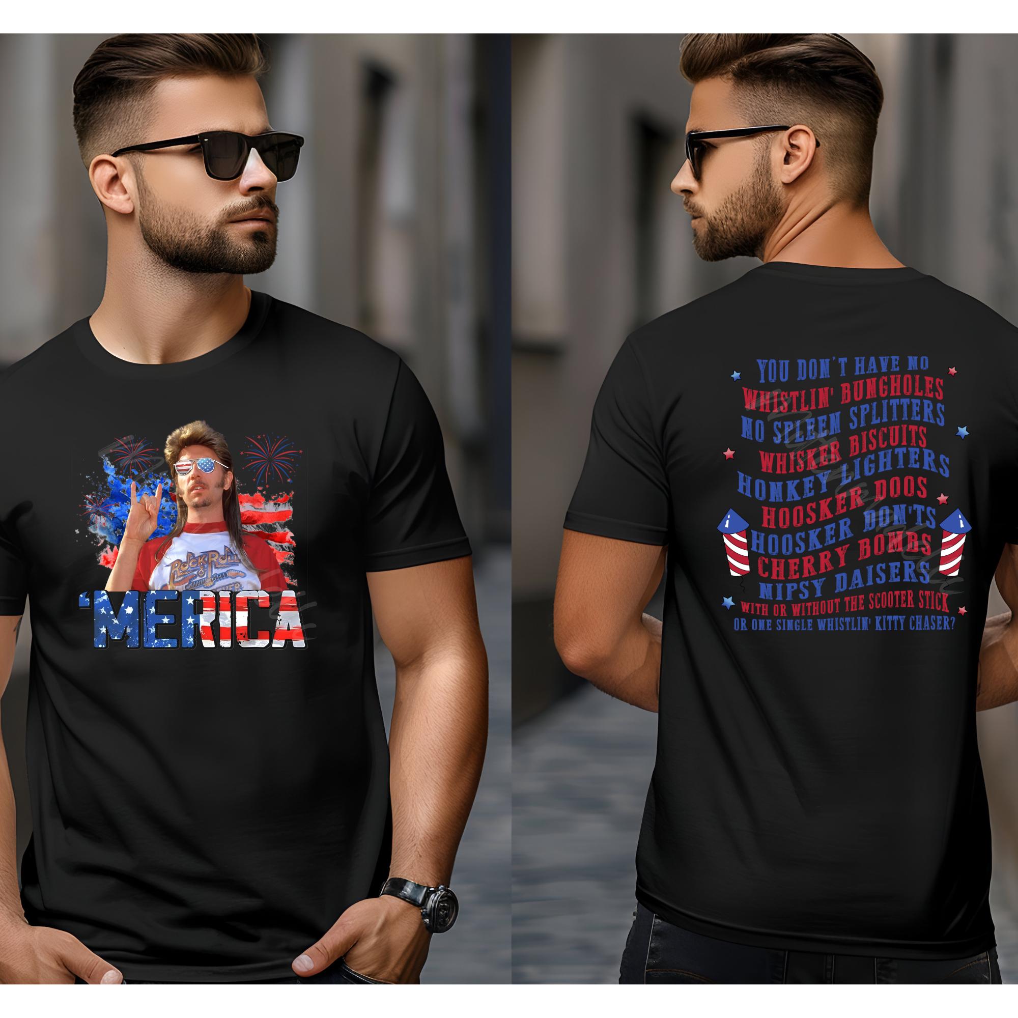 Joe Dirt Merica 4th July Independence Day Dir - Adult & Kids T-Shirts, Sweatshirts & Hoodies apparel design preview 1