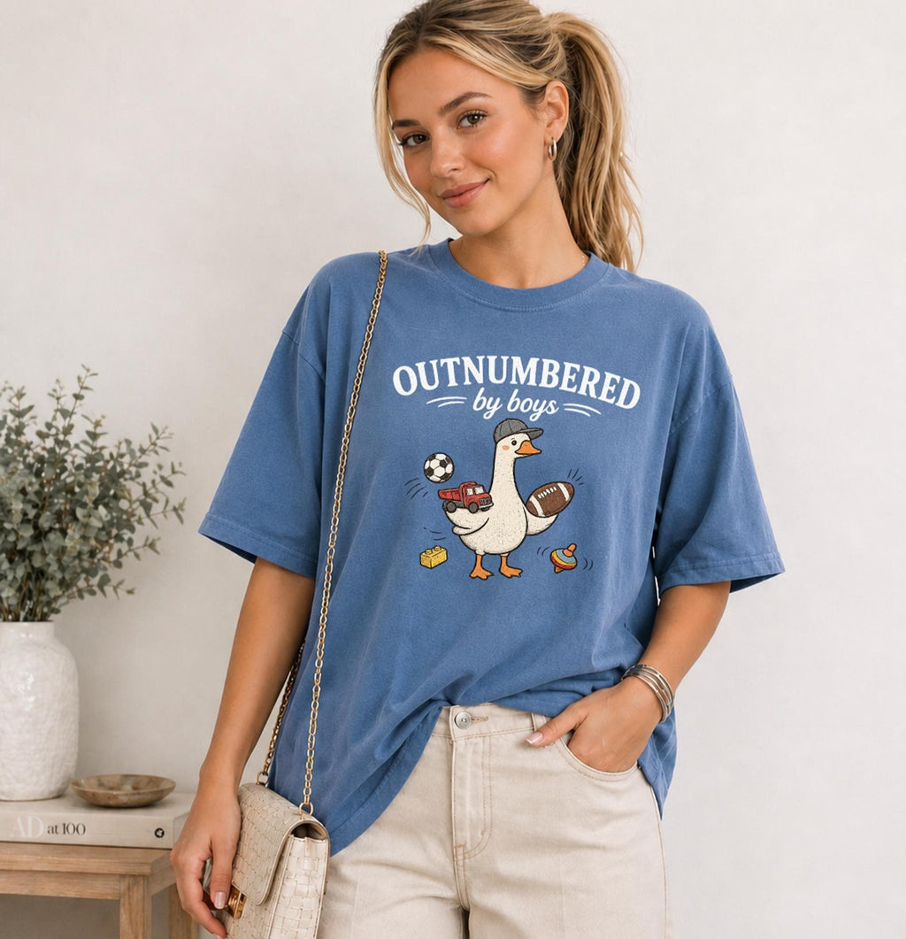 Comfort Colors Boy Mom Mothers Day Mother Goose Mama - Adult & Kids T-Shirts, Sweatshirts & Hoodies apparel design preview 1