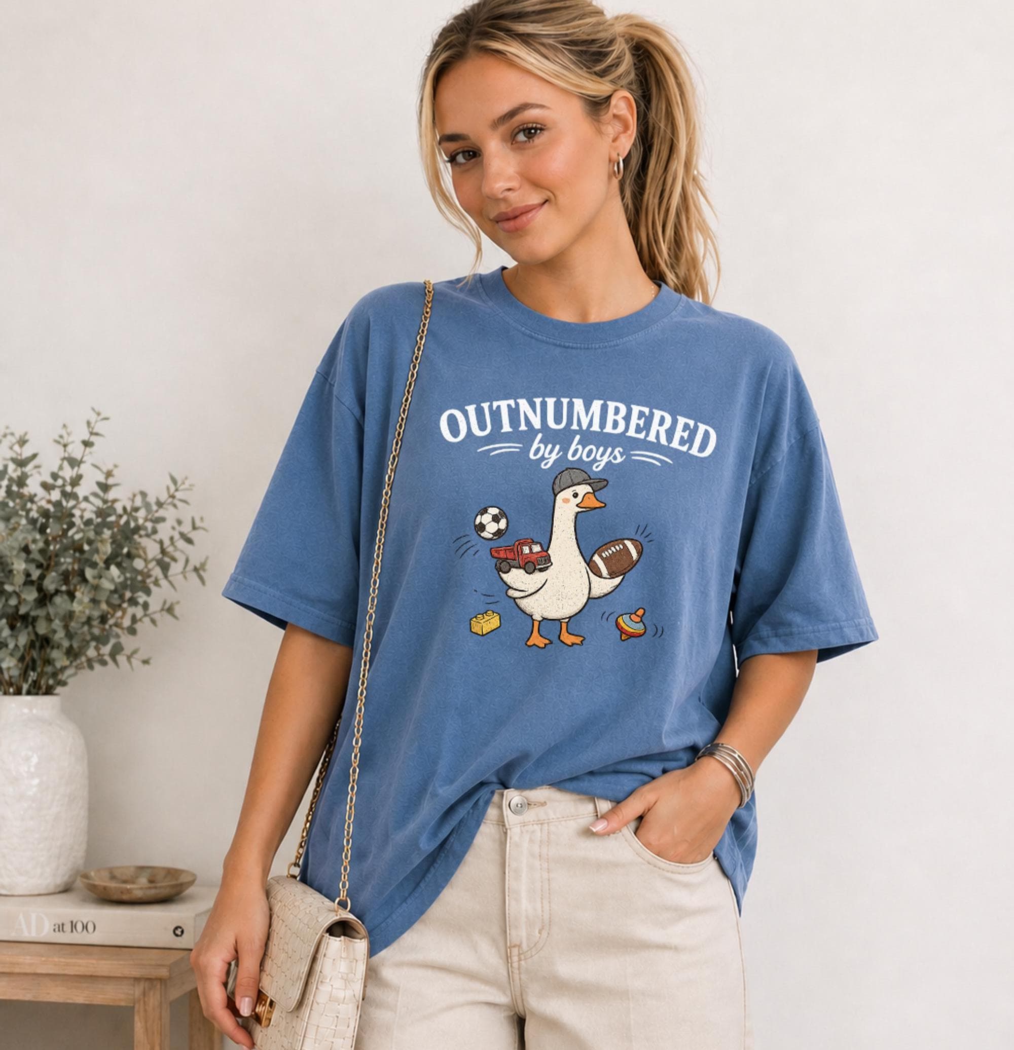Comfort Colors Boy Mom Mothers Day Mother Goose Mama - Adult & Kids T-Shirts, Sweatshirts & Hoodies apparel design preview 1