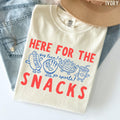 Comfort Colors Here Snacks Doodle Yay Team Go Sports - Adult & Kids T-Shirts, Sweatshirts & Hoodies apparel design preview 1
