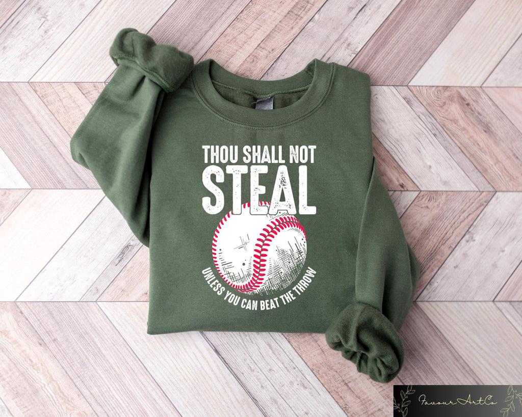 Baseball Thou Shall Steal Mom Game Day - Adult & Kids T-Shirts, Sweatshirts & Hoodies apparel design preview 1