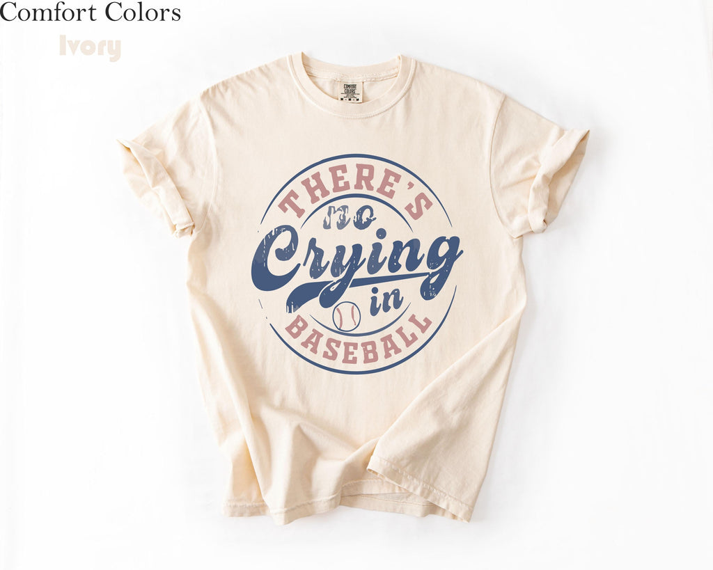 Comfort Colors Baseball Crying Game Day Mom - Adult & Kids T-Shirts, Sweatshirts & Hoodies apparel design preview 1