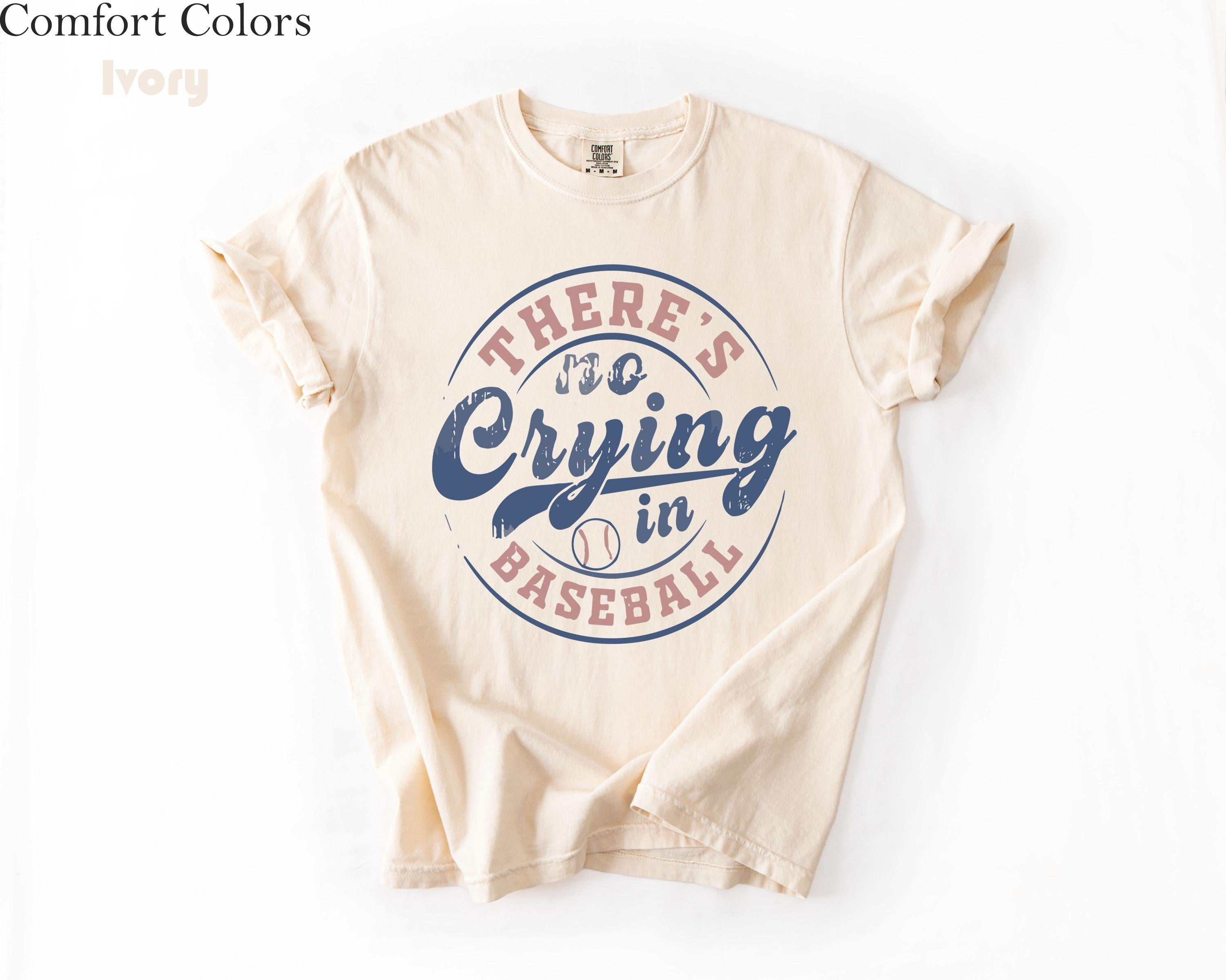 Comfort Colors Baseball Crying Game Day Mom - Adult & Kids T-Shirts, Sweatshirts & Hoodies apparel design preview 1