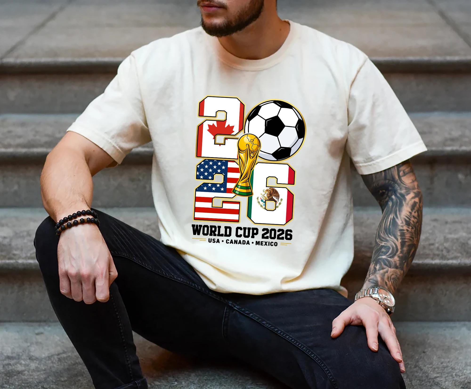 World Soccer 2026 Host Cities Usa Canada Mexico Fan - Adult & Kids T-Shirts, Sweatshirts & Hoodies apparel design preview 1
