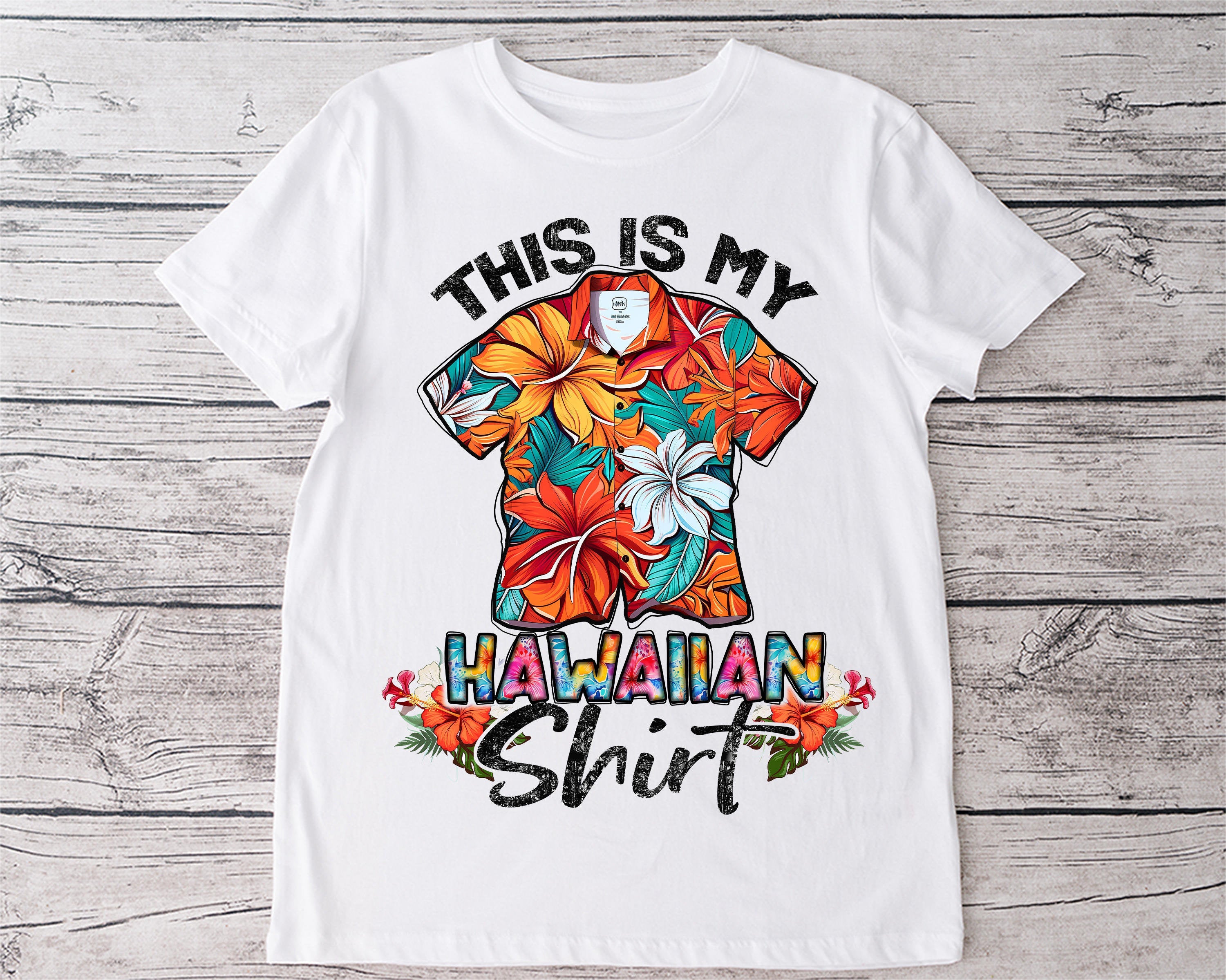 Hawaiian Png Sublimation Printable Downloads - Adult & Kids T-Shirts, Sweatshirts & Hoodies apparel design preview 1