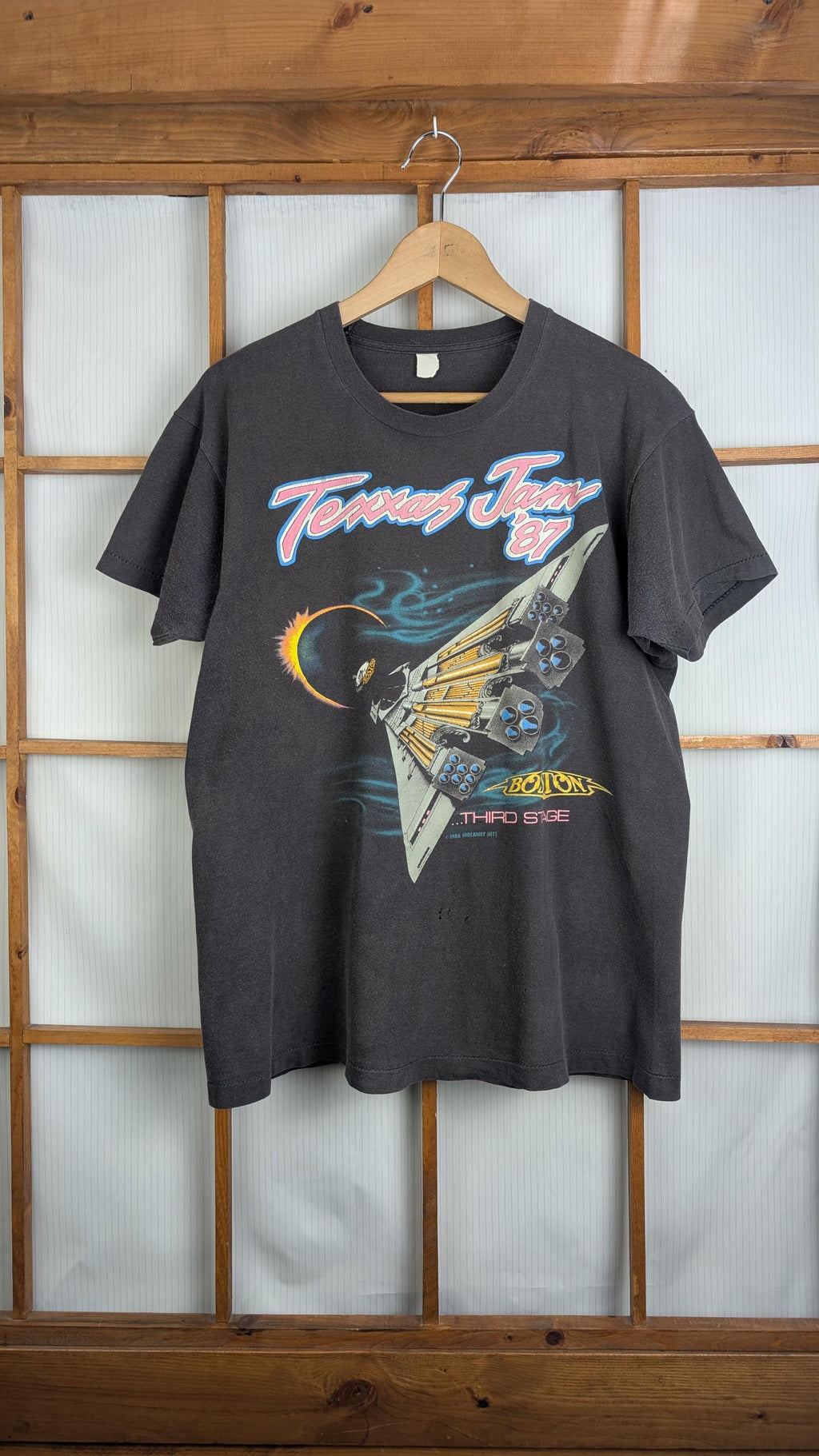 Vintage 1987 Texas Jam Festival Concert Band Small - Adult & Kids T-Shirts, Sweatshirts & Hoodies apparel design preview 1