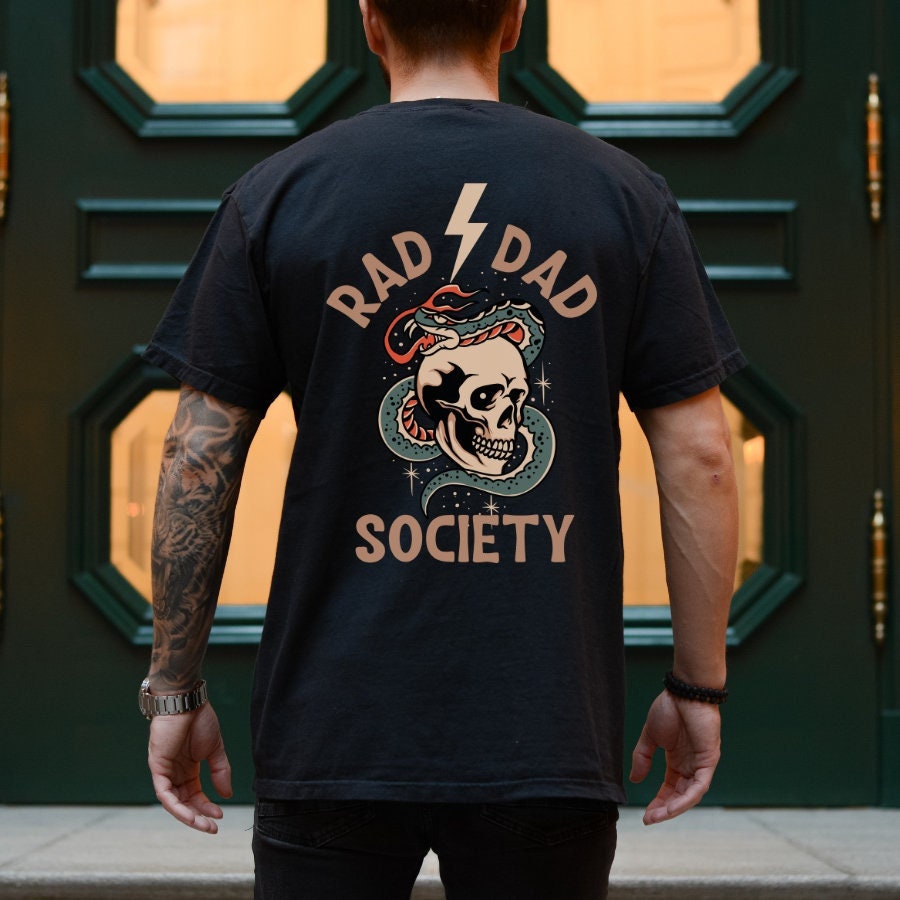 Rad Dad Society Club Life First Fathers Day Papa - Adult & Kids T-Shirts, Sweatshirts & Hoodies apparel design preview 1