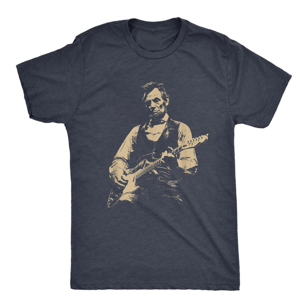 Abraham Lincoln Guitar Retro Political Humor - Adult & Kids T-Shirts, Sweatshirts & Hoodies apparel design preview 1