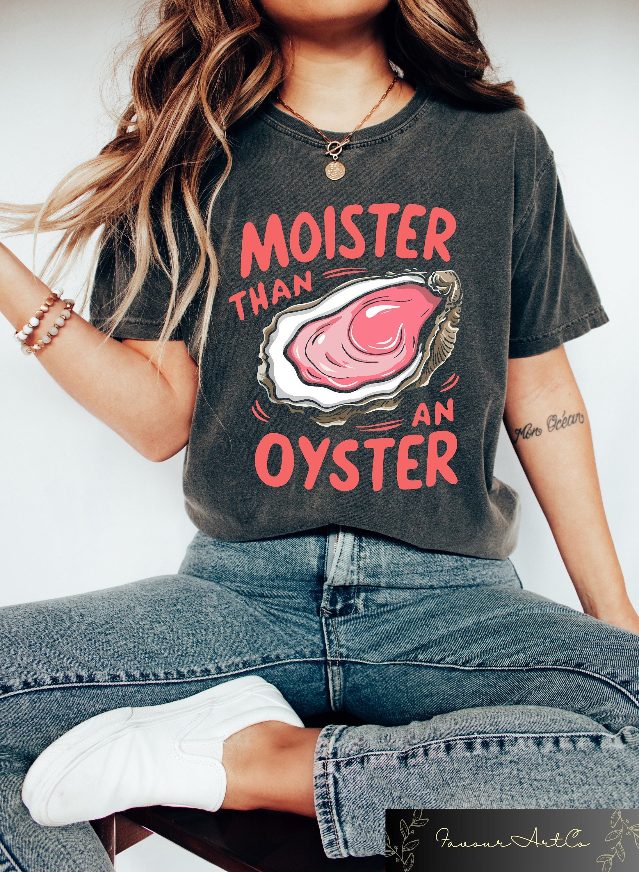 Moister Oyster Retro Humor Casual - Adult & Kids T-Shirts, Sweatshirts & Hoodies apparel design preview 1