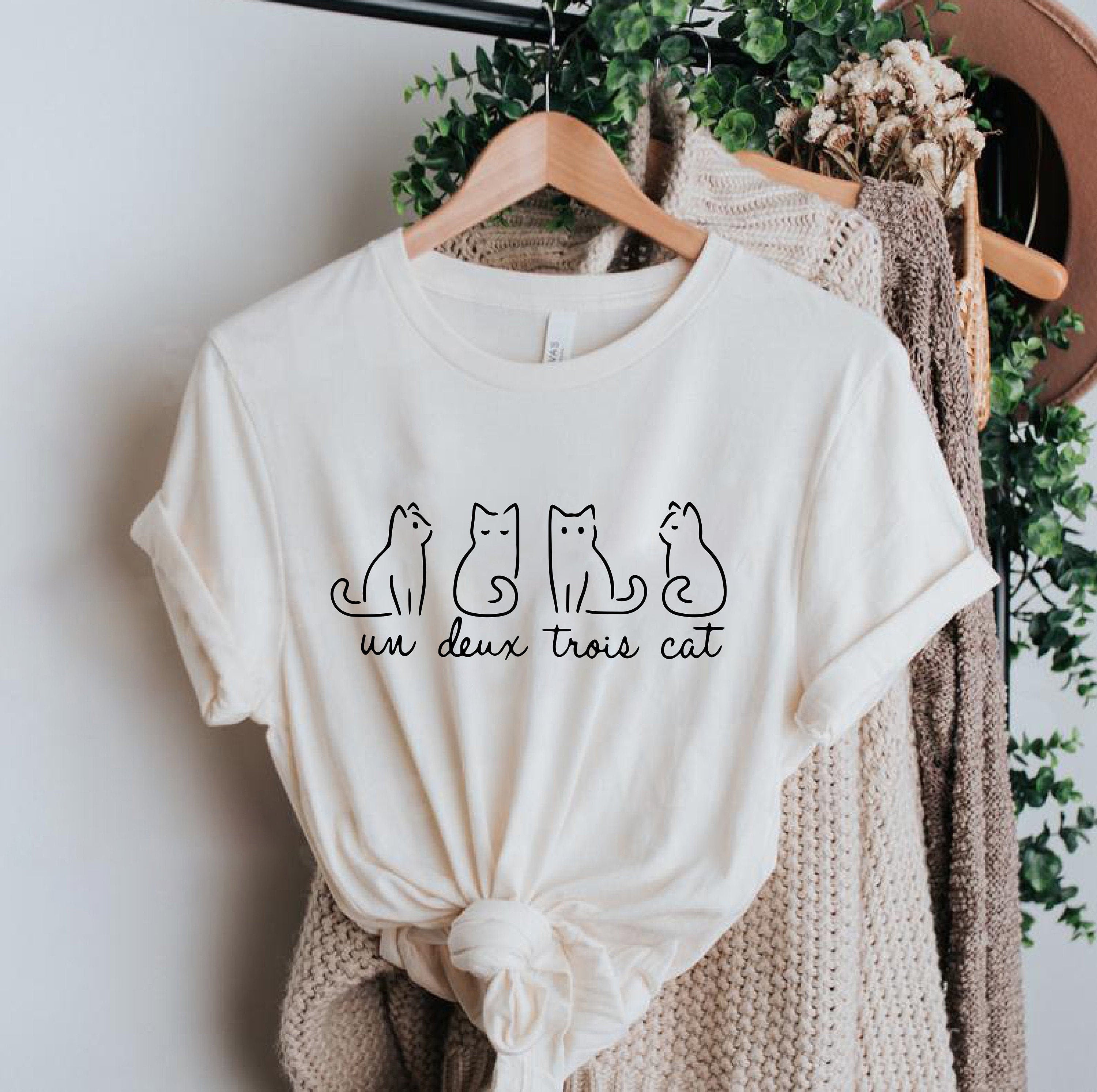 Un Deux Trois Ca Cat Lovers Dad Mom - Adult & Kids T-Shirts, Sweatshirts & Hoodies apparel design preview 1