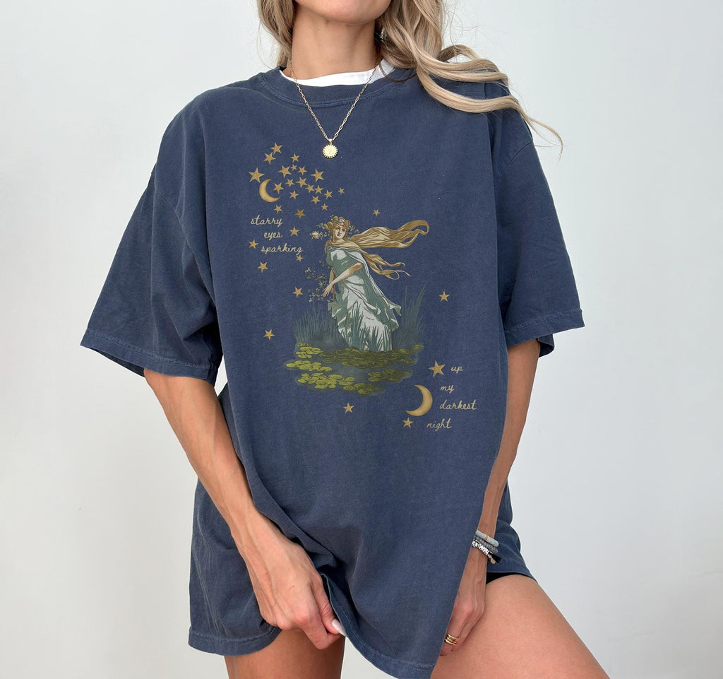Starry Eyes Vintage Celestial Moon Stars Reputation - Adult & Kids T-Shirts, Sweatshirts & Hoodies apparel design preview 1