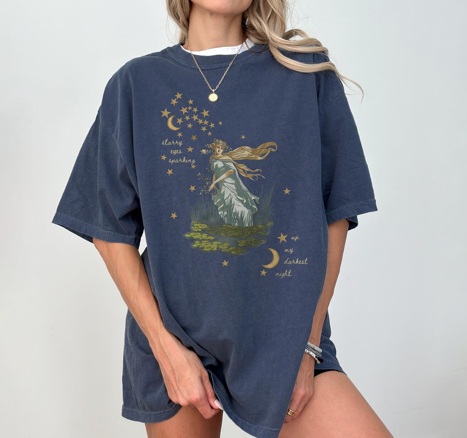 Starry Eyes Vintage Celestial Moon Stars Reputation - Adult & Kids T-Shirts, Sweatshirts & Hoodies apparel design preview 1