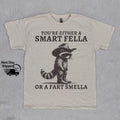 Retro Smart Fella Raccoon 90s Vintage Washed - Adult & Kids T-Shirts, Sweatshirts & Hoodies apparel design preview 1