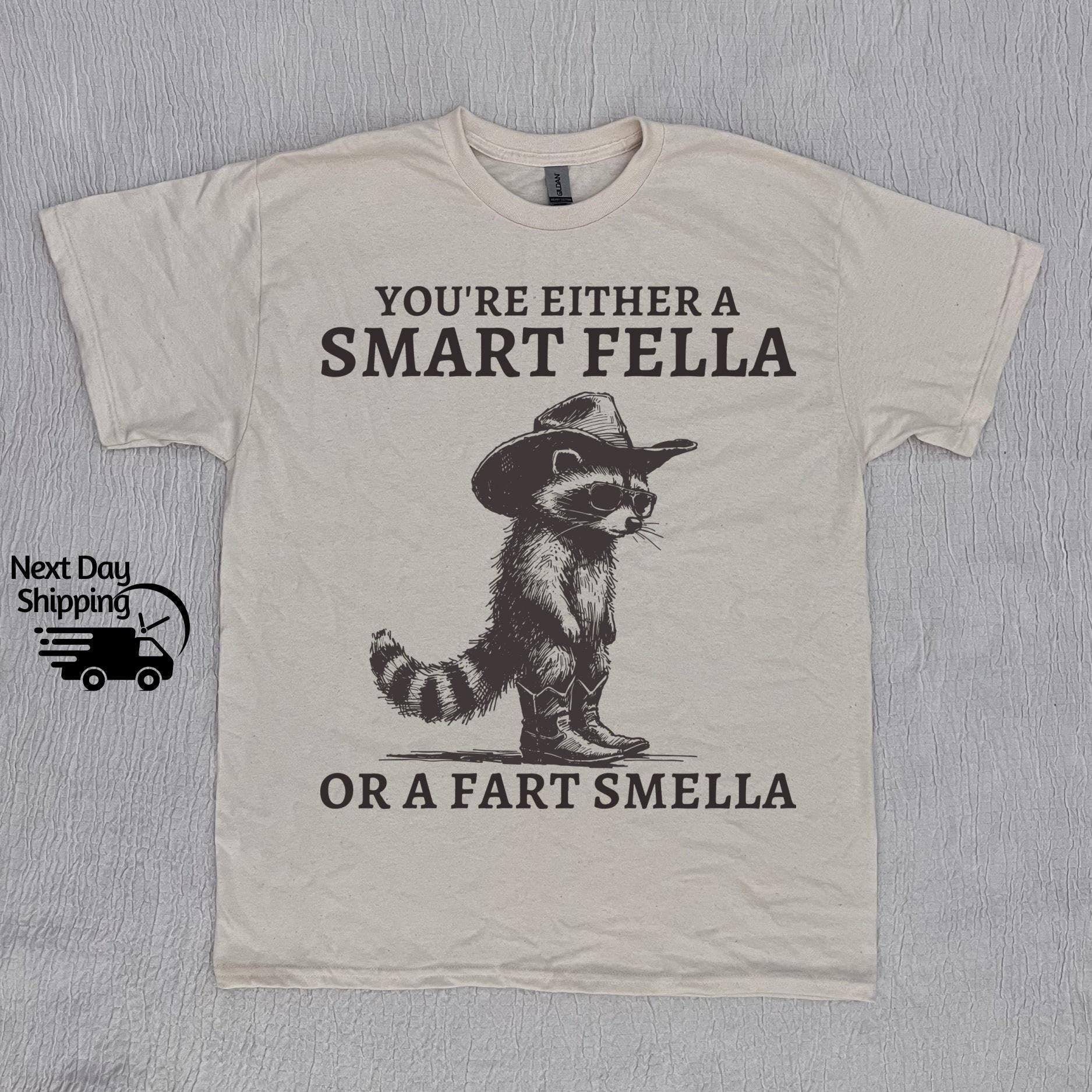 Retro Smart Fella Raccoon 90s Vintage Washed - Adult & Kids T-Shirts, Sweatshirts & Hoodies apparel design preview 1