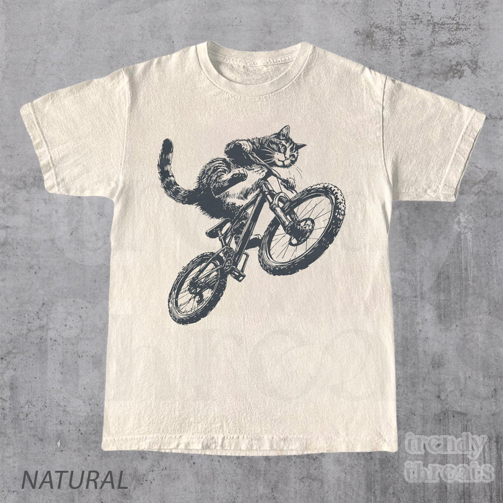 Cat Riding Bicycle Kitten Lover Bikers Parents - Adult & Kids T-Shirts, Sweatshirts & Hoodies apparel design preview 1