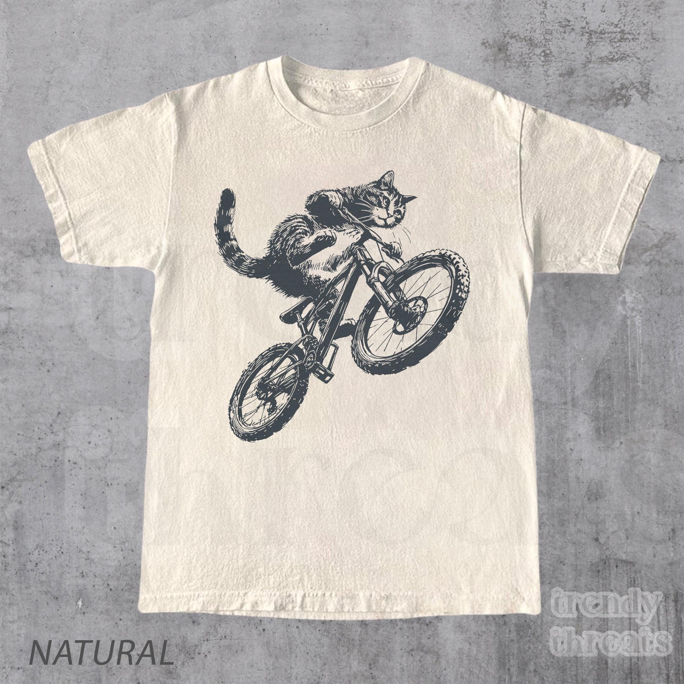 Cat Riding Bicycle Kitten Lover Bikers Parents - Adult & Kids T-Shirts, Sweatshirts & Hoodies apparel design preview 1