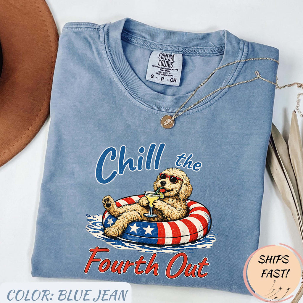 Chill Fourth Goldendoodle Dog Lover - Adult & Kids T-Shirts, Sweatshirts & Hoodies apparel design preview 1