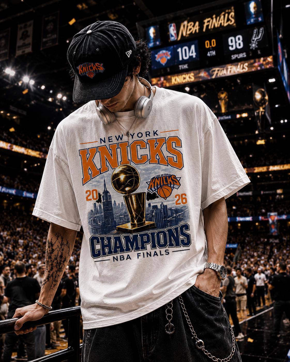 York Knicks Champions 2026 Nba Finals Trophy City - Adult & Kids T-Shirts, Sweatshirts & Hoodies apparel design preview 1