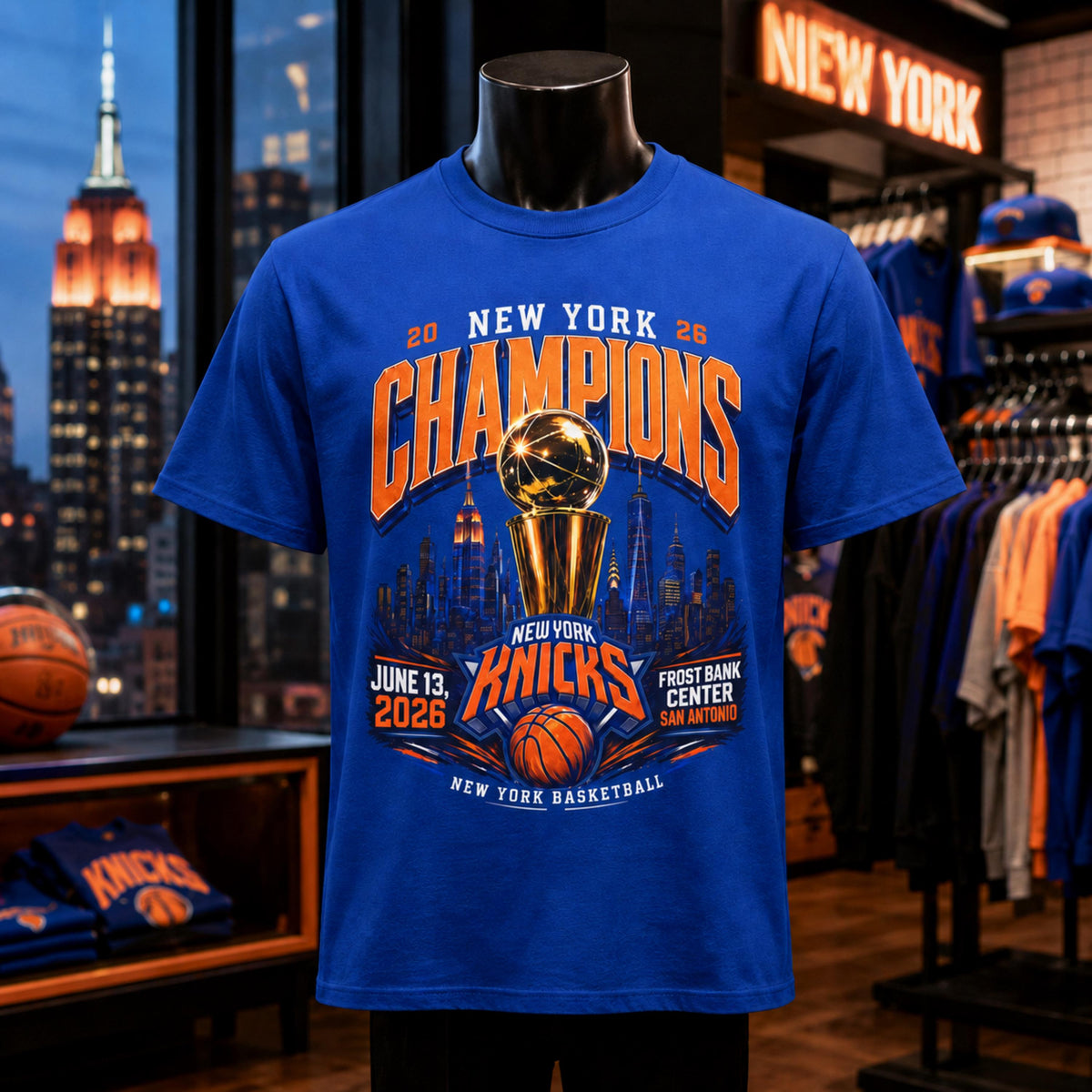 York Basketball Champions 2026 Knicks - Adult & Kids T-Shirts, Sweatshirts & Hoodies apparel design preview 1