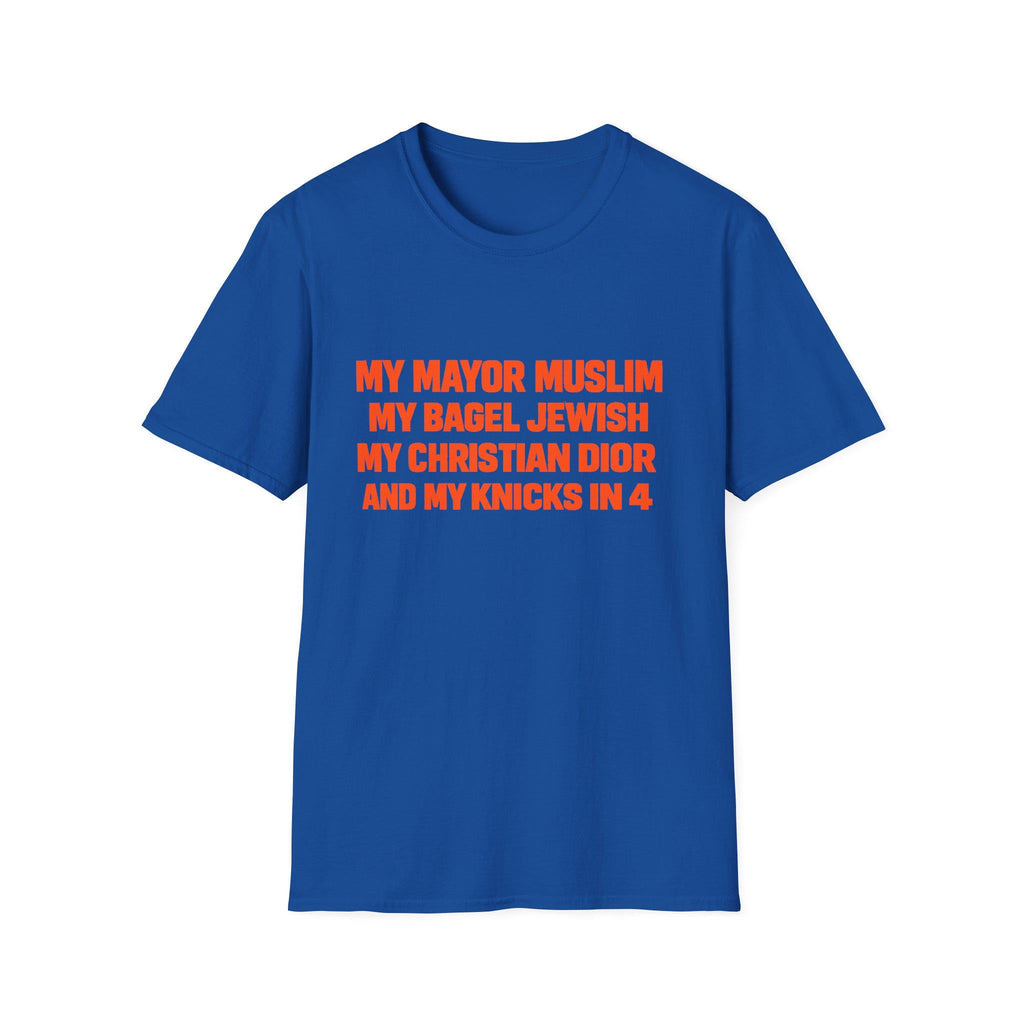 Knicks Four Mayor Christian Bagel Saying York Finals - Adult & Kids T-Shirts, Sweatshirts & Hoodies apparel design preview 1