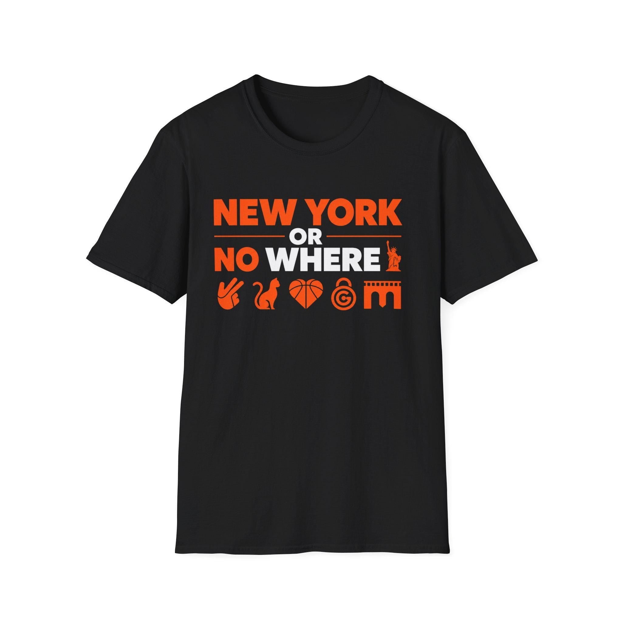 York Nowhere Knicks Starting Five Emojis Team Black - Adult & Kids T-Shirts, Sweatshirts & Hoodies apparel design preview 1