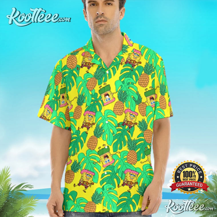 SpongeBob Summer Vacation Button Up Hawaiian - Adult & Kids T-Shirts, Sweatshirts & Hoodies apparel design preview 1