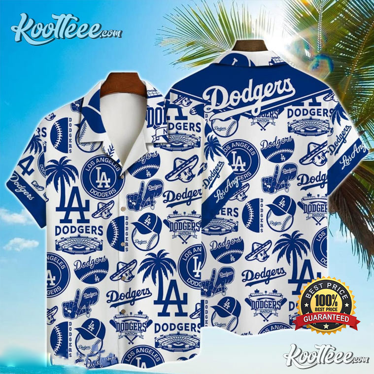 Los Angeles Dodgers MLB Logo Pattern Summer 3D - Adult & Kids T-Shirts, Sweatshirts & Hoodies apparel design preview 1