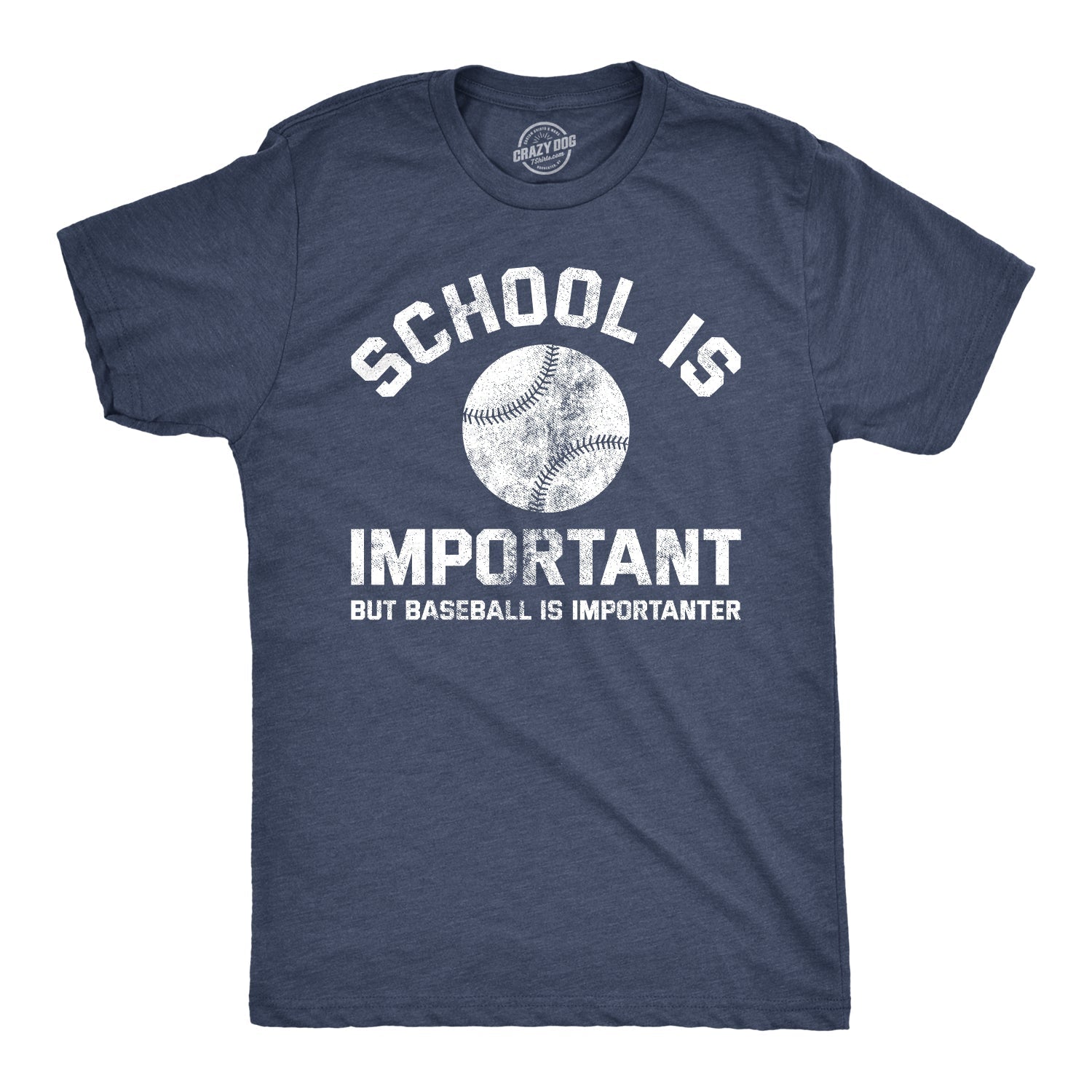 School Is Important But Baseball Importanter - Adult & Kids T-Shirts, Sweatshirts & Hoodies apparel design preview 1