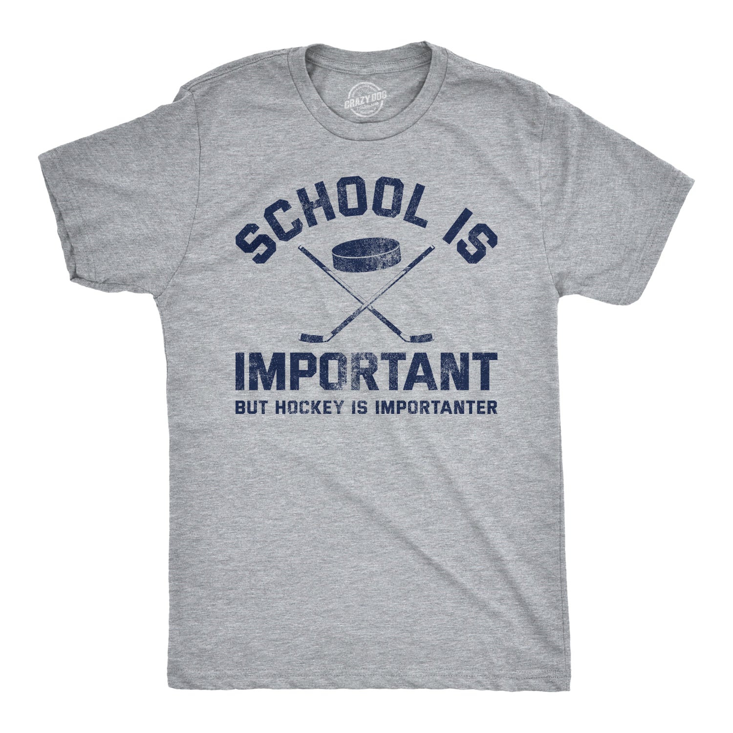 School Is Important But Hockey Importanter - Adult & Kids T-Shirts, Sweatshirts & Hoodies apparel design preview 1