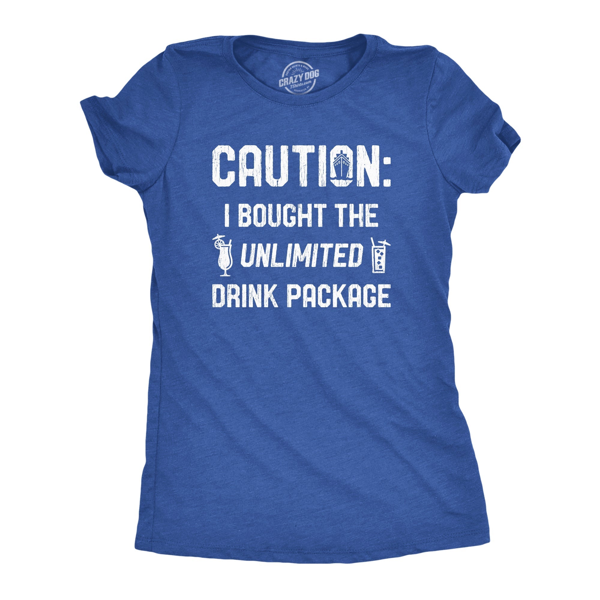 Caution I Bought Unlimited Drink Package - Adult & Kids T-Shirts, Sweatshirts & Hoodies apparel design preview 1