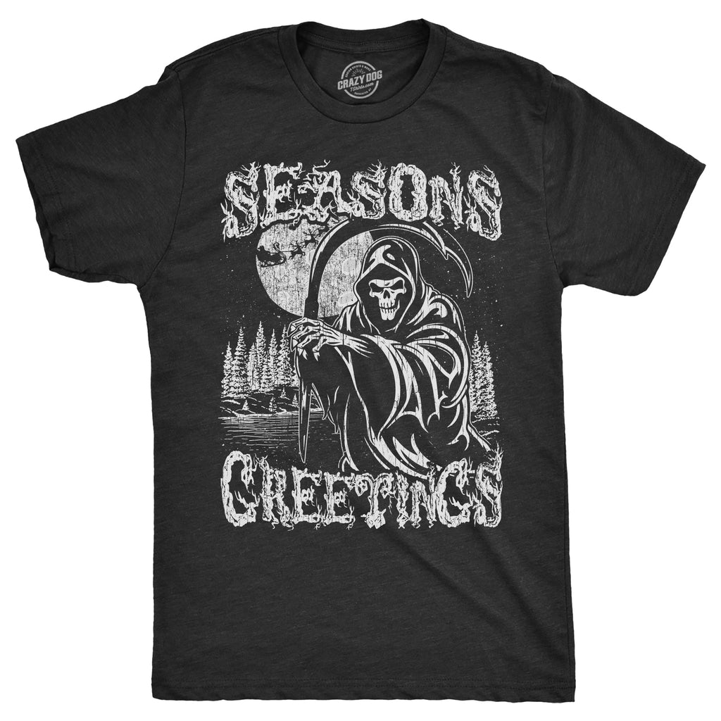 Seasons Greetings Reaper - Adult & Kids T-Shirts, Sweatshirts & Hoodies apparel design preview 1