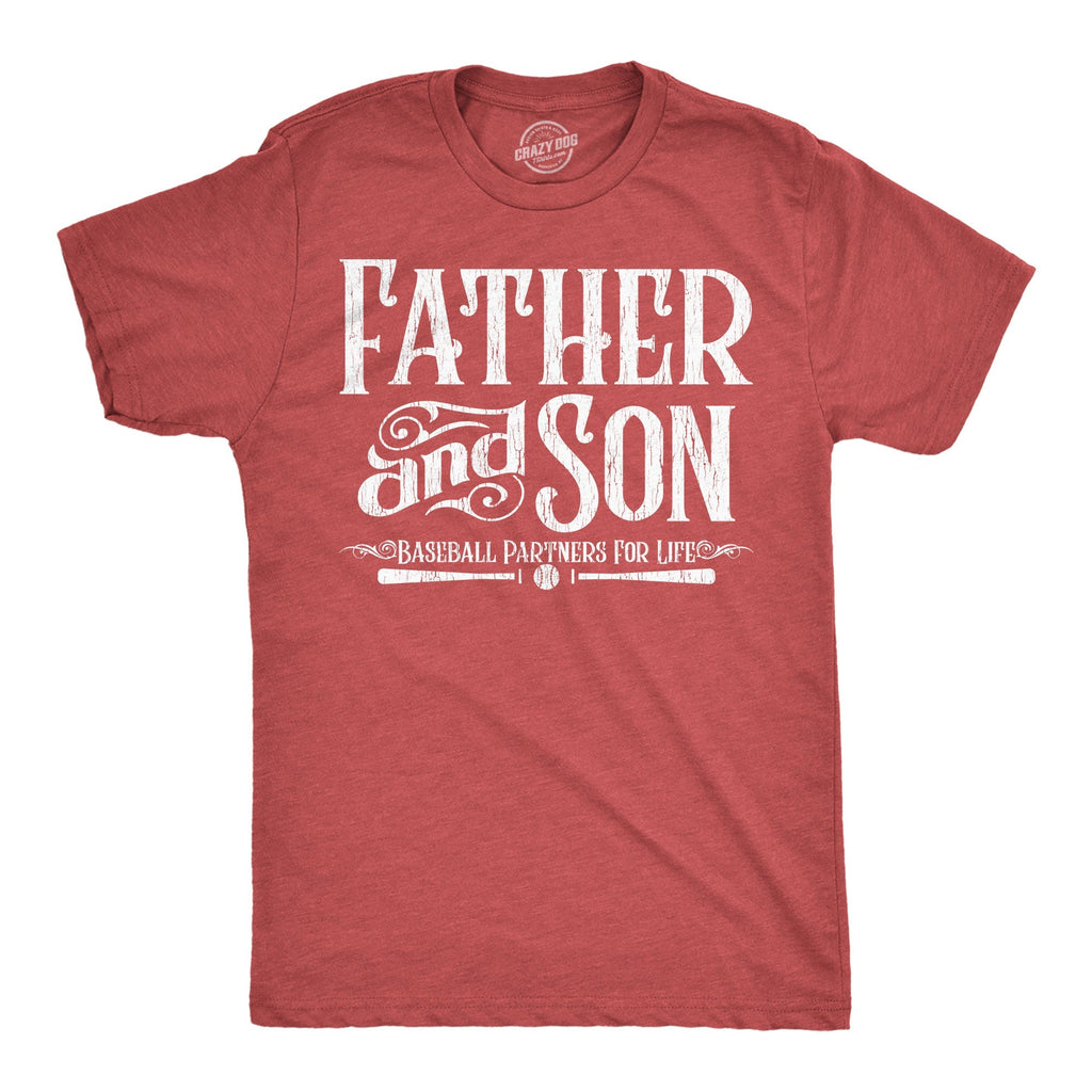 Father Son Baseball Partners Life - Adult & Kids T-Shirts, Sweatshirts & Hoodies apparel design preview 1