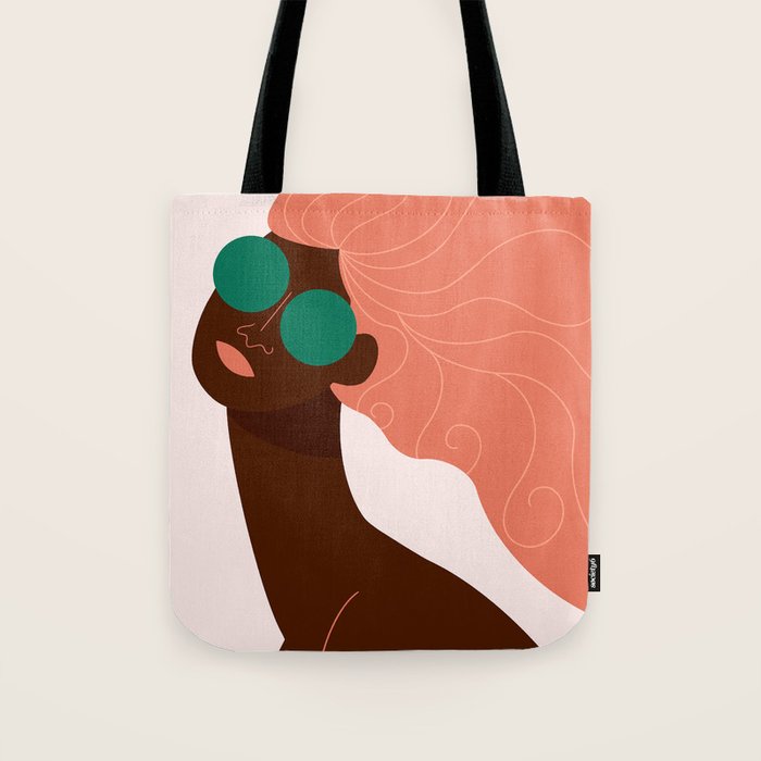Abstract Woman, Green Sunglasses Tote Bag - Adult & Kids T-Shirts, Sweatshirts & Hoodies apparel design preview 1