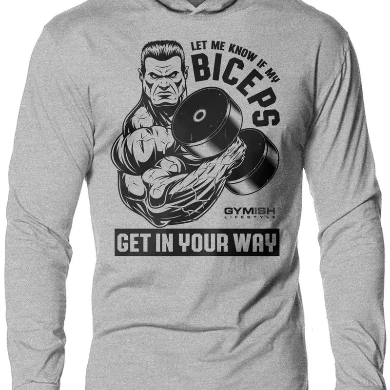 036. Biceps Your Way Lightweight Workout Hooded Gym - Adult & Kids T-Shirts, Sweatshirts & Hoodies apparel design preview 1