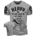041. Heavy Lift Funny Motivational Workout Gym - Adult & Kids T-Shirts, Sweatshirts & Hoodies apparel design preview 1