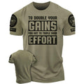053. Double Your Gains Funny Motivational Workout Gym - Adult & Kids T-Shirts, Sweatshirts & Hoodies apparel design preview 1