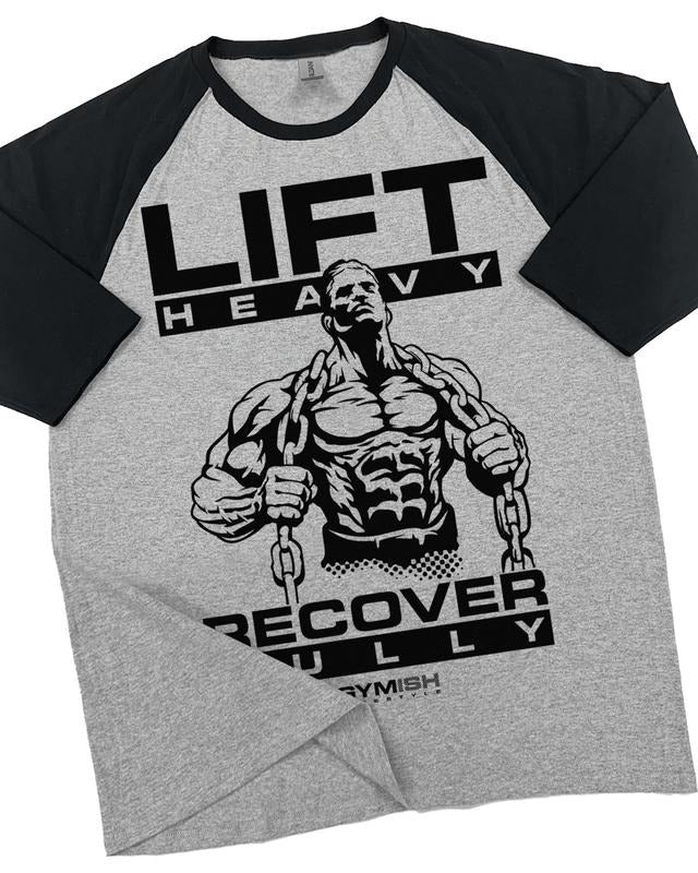 057. Lift Heavy Recover Fully Funny Workout Gym - Adult & Kids T-Shirts, Sweatshirts & Hoodies apparel design preview 1