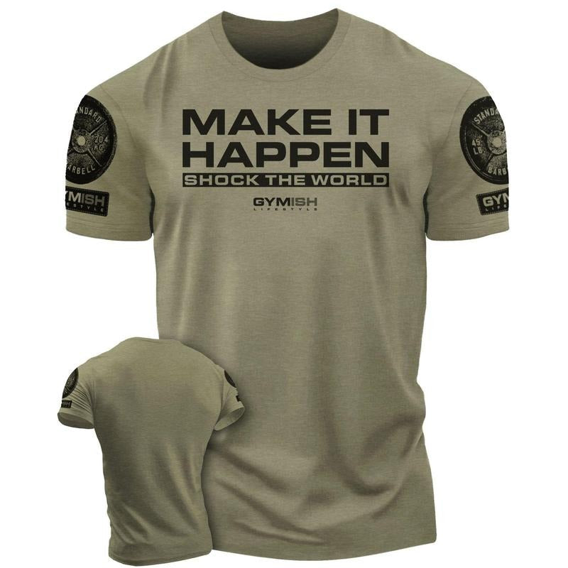 061. Shock World Funny Workout Gym - Adult & Kids T-Shirts, Sweatshirts & Hoodies apparel design preview 1