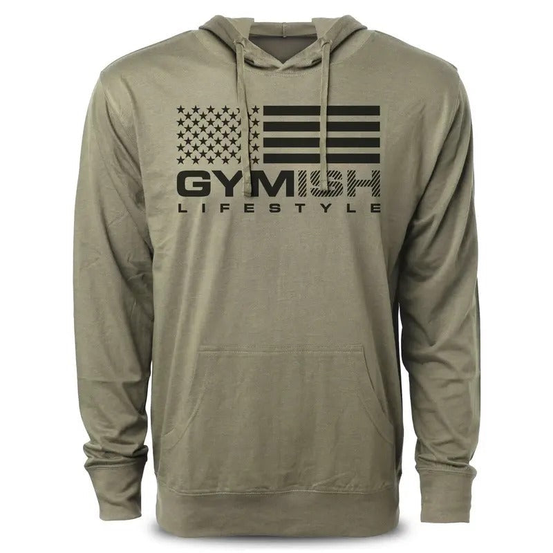 074. Gymish Flag Funny Workout - Adult & Kids T-Shirts, Sweatshirts & Hoodies apparel design preview 1