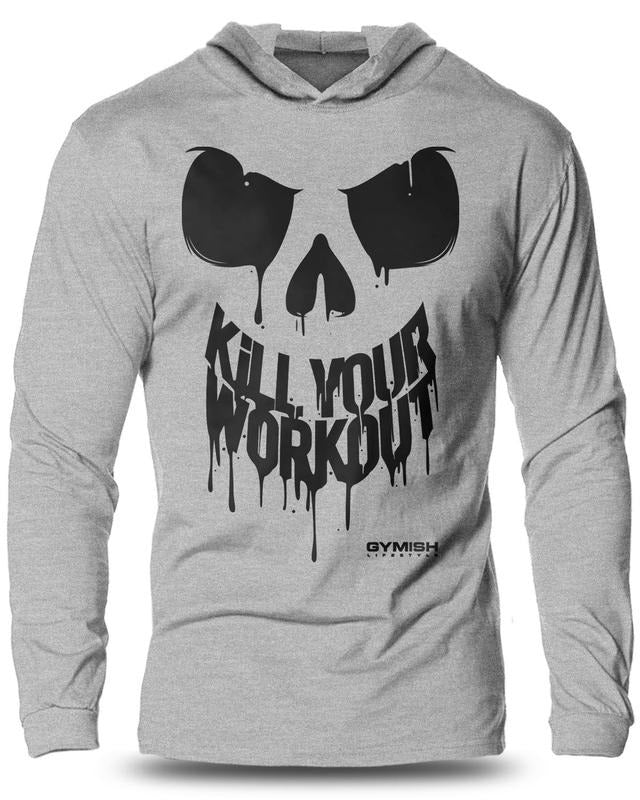 078. Kill Your Workout Lightweight Hooded Gym Soft - Adult & Kids T-Shirts, Sweatshirts & Hoodies apparel design preview 1