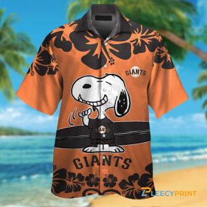 SF Giants Surf Short Sleeve Button Up Tropical - Adult & Kids T-Shirts, Sweatshirts & Hoodies apparel design preview 1