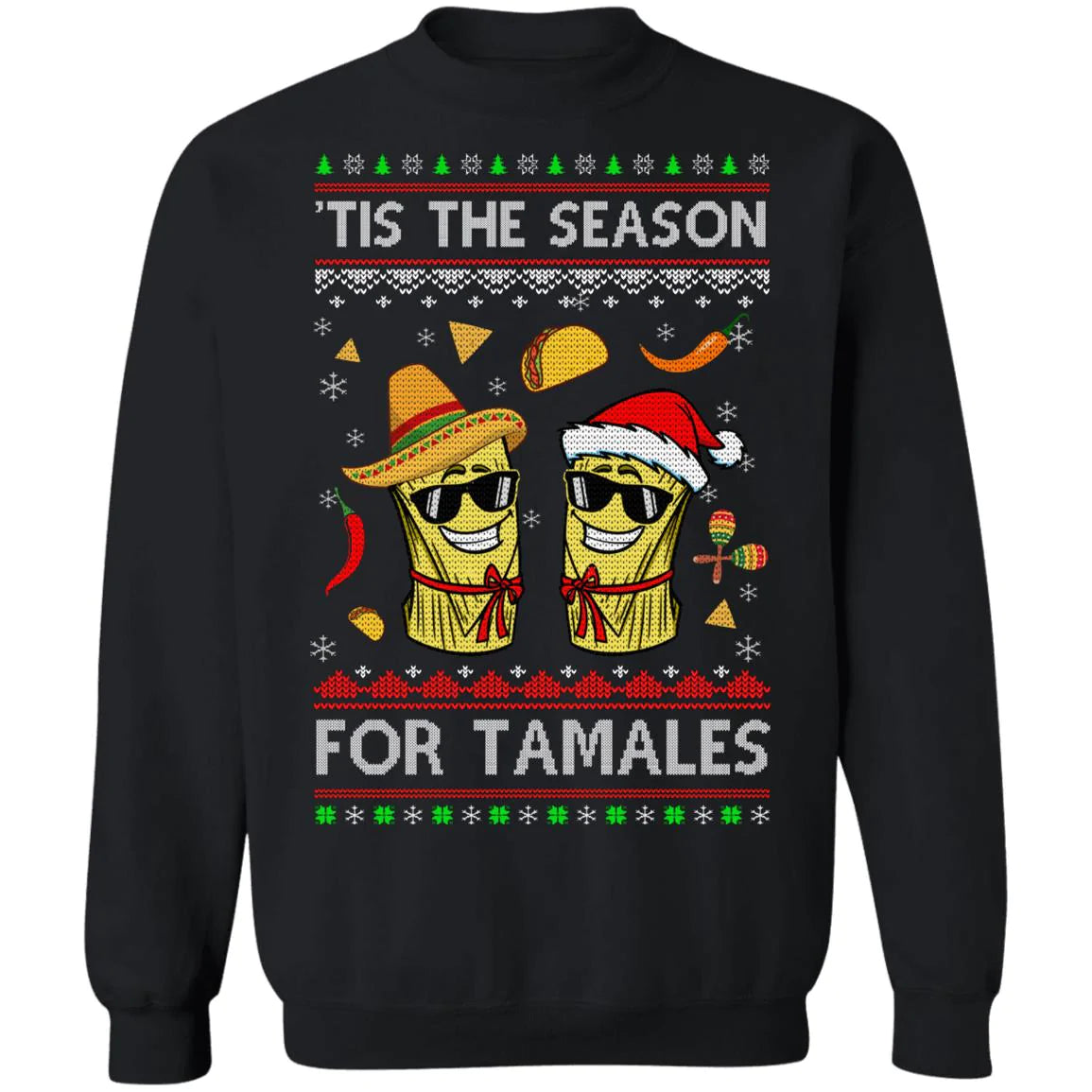 Tis the season for tamales Christmas Sweater - Holiday Gift product image 2